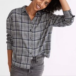 Madewell NWT Flannel Westlake Shirt in Dubin Plaid oversized fit size small